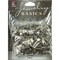 CousinDIY Jewelry Basics Metal Findings 120/Pkg-Silver Ribbon Clamp Ends